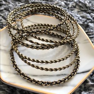 ✨Buy 2 get 1 free!!✨Set of 7 antique gold coloured bracelets